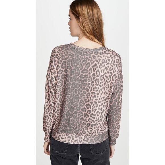 New Sundry Animal Print Drapey Pullover Sweater Women's Size Size 0/XS - Picture 2 of 10